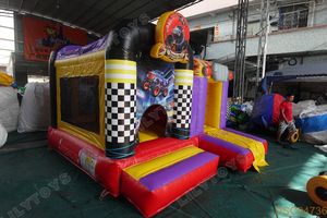 LilyToys - Grande structure gonflable sur le thème des voitures de <span class=keywords><strong>course</strong></span> tout-terrain avec toboggan pour fêtes en plein air et aire de jeux pour enfants - Product Image 2