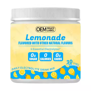 Poudre d'électrolytes pour la nutrition sportive des adultes, supplément d'hydratation et d'énergie, saveur limonade, haute teneur en protéines naturelles, OEM ODM - Product Image 1