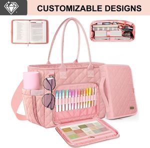 Maßgefertigte Gesteppte Bibelhülle Große Kapazität Bibel-Organizer-Tasche mit Stifthalter Christliche Bibel-Tragetasche - Product Image 3