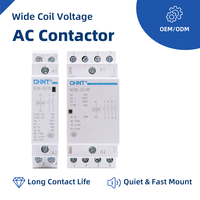 Contacteur AC monophasé domestique compact NCH8 220V pour rail DIN, deux contacts normalement ouverts et normalement fermés