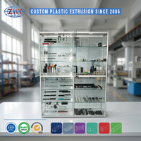 Perfil de Ventanas de PVC de Excelente Calidad Hecho a Medida, Tubo Cuadrado de Plástico Tintado para Automatización de Almacenes