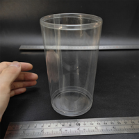Boîte de poupée cylindrique en plastique transparent et couvercles boîte en plastique ronde en tube transparent RPET PVC écologique personnalisé