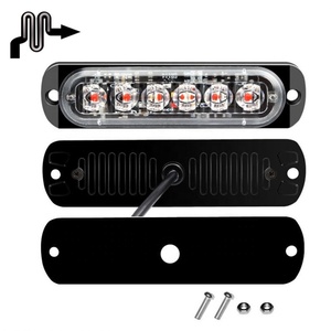6 <span class=keywords><strong>LED</strong></span> Super lumineux 12-24 V <span class=keywords><strong>LED</strong></span> ambre stroboscopique d'avertissement mini barre lumineuse d'avertissement de lumière de barre - Product Image 2