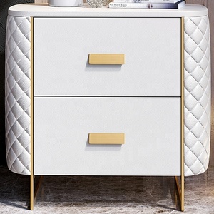 Bedroom Furniture Luxury European <strong>Bedside</strong> <strong>Tables</strong> High Density Board Modern Simple Design <strong>Blue</strong> Nightstands - Product Image 5