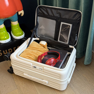 <span class=keywords><strong>Valise</strong></span> à roulettes multifonctionnelle à grande capacité, ouverture latérale, 20 pouces, extensible, avec verrou, ensemble <span class=keywords><strong>de</strong></span> valises - Product Image 1