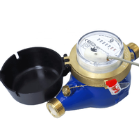 Compteur d'eau de type sec à transmission magnétique multi-jets à lecture directe conforme à la norme NMW OIML Classe B / R80 avec anneau de fermeture en laiton