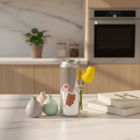 Boîte en aluminium de 330 ml, légère, hermétique, recyclable, avec couvercle, pour boissons