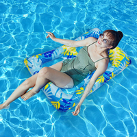 Nouveau design en gros personnalisé écologique PVC gonflable feuille motif champ lettre forme salon piscine flotteur