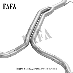 Para Porsche <span class=keywords><strong>Macan</strong></span> 2,0 <span class=keywords><strong>2023</strong></span>, sistema de escape, sección trasera media, válvula eléctrica, silenciador de tubo de escape trasero de gato con aislamiento térmico - Product Image 6