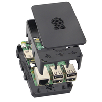 Carcasa de plástico transparente para Raspberry Pi 3 Modelo B +, carcasa de plástico Compatible con Raspberry Pi 3 Modelo B + Plus