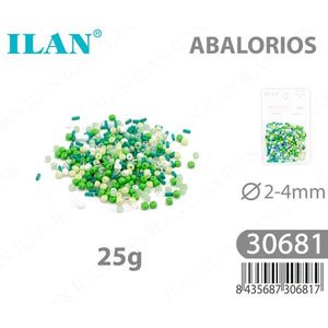 Perline Ilan Abalorios 2-4mm Tonalità Verde 25g - Product Image 1