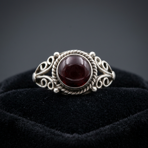 ออกแบบชาติพันธุ์โกเมนแหวนพลอย925แหวนเงิน - Product Image 2