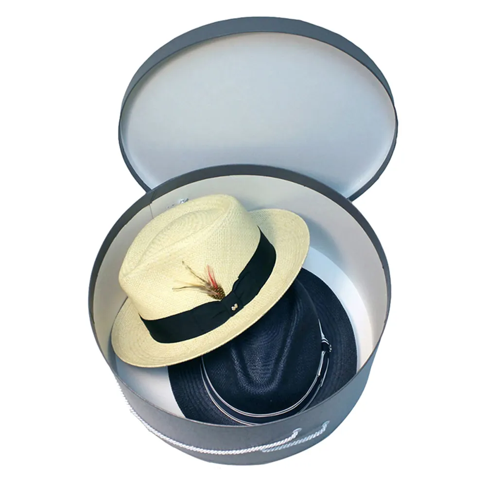 Benutzer definierte große breite Krempe Hut Box Fedora Hut Geschenk boxen Verpackung für Cowboyhut