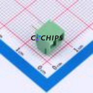 DB301R-3.5-2P-GN-S Screw Terminal Block Bent Lead Through Hole,P=3.5mm Connector 1x2P 3.5mm Green Right Angle Insert - Product Image 2