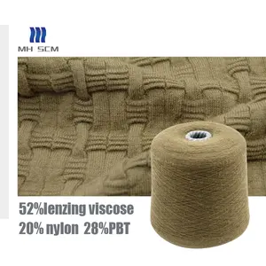 wholesale 52% Lenzing eco-friendly viscose 20%Nylon 28%PBT kilo knitting yarn