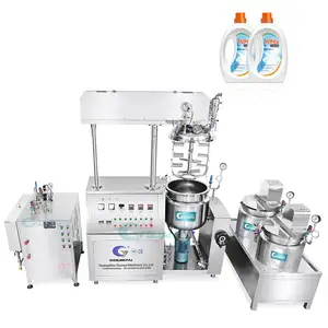 Guanyu 200L pommade de levage hydraulique faisant la machine cosmétique lotion crème mélangeur émulsifiant sous vide homogénéisateur