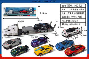 Camión de juguete americano de aleación a escala 1:72 con rueda libre, camión contenedor de fundición a presión, venta al por mayor - Product Image 4