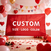 Drapeau promotionnel personnalisé écologique aux couleurs vives, imprimé numériquement, bannière latérale en polyester 3x5 pieds avec logo pour affiches publicitaires