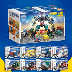 8in1 <strong>Transform</strong> Deformation Truck Toy Model Plastic Action Figure Robot Car Thomas <strong>Train</strong> Bus Build Block Gift for Kid Boys - Product Image 4