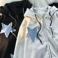Hoodie Unisex Oversize High Street Custom Print & Bordir 320gsm Resleting Depan Logo ODM