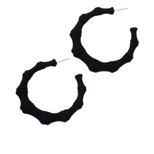 Wholesale 55mm 85mm Mixed Color Alloy Bamboo Hoop <strong>Earrings</strong> Matte Finish Statement Stud <strong>Earrings</strong> <strong>for</strong> <strong>Women</strong> Fashion Jewelry - Product Image 2
