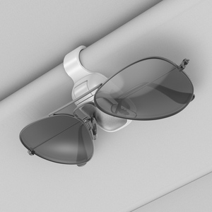 Clip universel pour lunettes de soleil à fixer sur pare-soleil de voiture avec coussinet en silicone pour rangement de lunettes sur pare-soleil automobile - Product Image 2