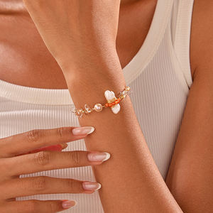 Pulsera de Perlas de Imitación con Cuentas de Cristal y Pedrería, Ligera, Ajustable, con Cierre de Langosta, Extensible, <span class=keywords><strong>para</strong></span> Mujer - Product Image 5