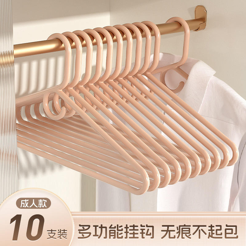 J-80011 Cintre pour vêtements pour adultes, crochet simple, poudre