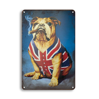 Fábrica al por mayor Vintage Retro placas de Metal animales carteles de chapa hombre cueva tienda hogar pared cartel decorativo