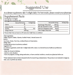 Compléments alimentaires à base d'huile de poisson avec logo personnalisé, 300 gélules molles, pour Omega 3 et DHA & EPA, compléments alimentaires à haute dose - Product Image 3