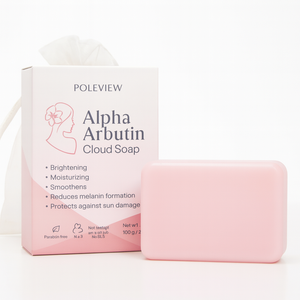 사용자 정의 화이트 브라이트닝 나이아신 아미드 알파 알부틴 콜라겐 비누 100g - Product Image 1
