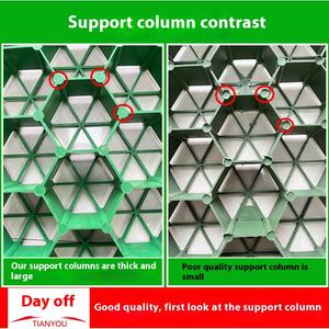 กริดพลาสติก HDPE อุตสาหกรรมสีเขียวสำหรับการปลูกหญ้าที่จอดรถอิฐเลนไฟสีเขียวการป้องกันความลาดชันของแม่น้ำ - Product Image 2