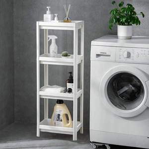 Estante de Almacenamiento para Niños, Estante para Baño de Plástico, Estante de Baño de 4 Niveles, Carrito de Almacenamiento, Organizador que Ahorra Espacio - Product Image 4