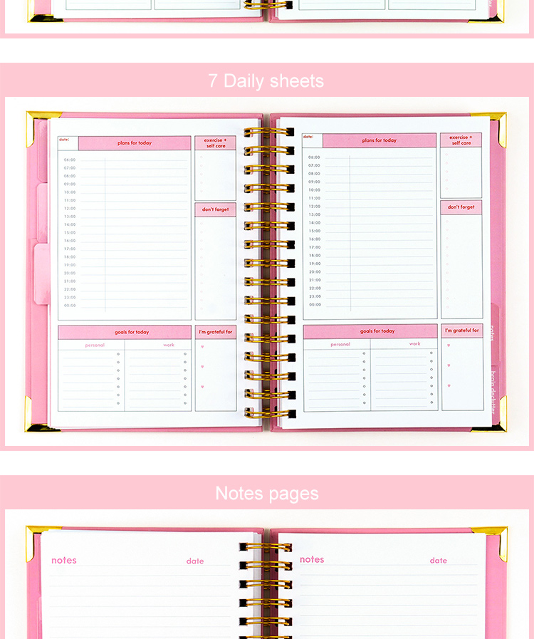 Wholesale 3 Color Ready to Ship A5 Size 272 Pages Power Planner for Personal and Business