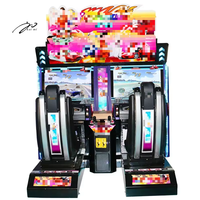 Machine de jeu d'arcade de course PK à deux joueurs KAIMI de 32 pouces, à monnayeur, avec construction métallique