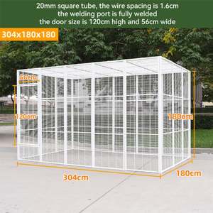 Büyük kafes fabrika satış demir kare tüp ve boya kuşlar kafesleri papağanlar oturma evi Aviaries - Product Image 3