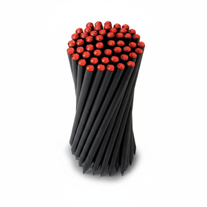 Astuccio in PVC Rosso Cristallo con Matite Colorate - Product Image 2