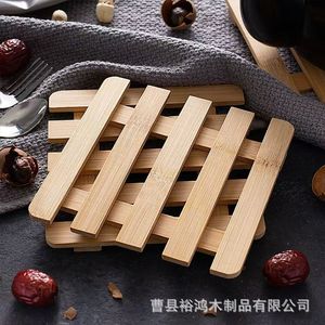 Bamboo Heat Resistant Mat Square <b>Placemat</b> <b>Table</b> Mat Dish Mat Bowl Mat Home Use - Product Image 5