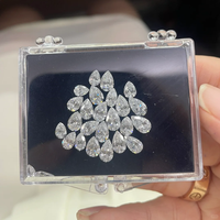 Diamante Excelente Corte Pera HPHT VS1, Diamante Suelto Cultivado en Laboratorio de Tamaño Pequeño para Joyería