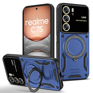 Премиум защитный Магнитный чехол для Realme C75 4G-Многофункциональная подставка с поворотом на 360 °, Противоударная защита от царапин - Product Image 3