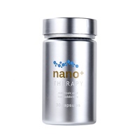 EN STOCK Pilule En Plastique Capsule Bouteille PET Argent Bouchon À Vis Emballage Pots Supplément De Soins De Santé Tablette Nutrition Poudre Bouteille