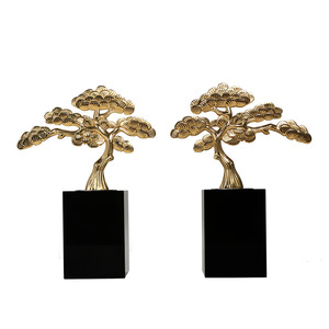 Adorno de Pino Estilo Chino, Arte Moderno en Cobre, Decoración para el Hogar, Sala de Estar, Entrada - Product Image 5