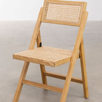Chaises de salle à manger pliantes en rotin durables pour la restauration, chaises en bois pliables pour événements de mariage (vente en gros)