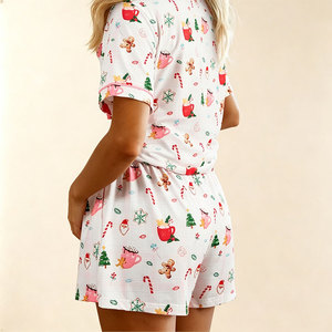 Pyjamas de Noël pour femmes, vêtements de nuit en bambou, ensembles de pyjamas de vacances, vêtements de maison pour femmes, vêtements de détente en coton modal doux - Product Image 2