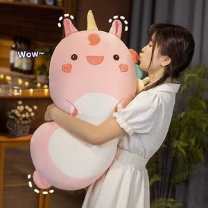 Dessin animé mignon Animal Husky dinosaure porcelet licorne oreiller lit dormir peluche poupée jouet pour les filles - Product Image 2