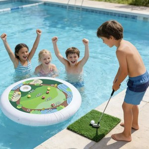 Nouveau jouet gonflable transfrontalier en plastique pour enfants, planche flottante de <span class=keywords><strong>golf</strong></span> pour piscine, jeux aquatiques pour cour et piscine, 0-24 mois FM TOY - Product Image 4