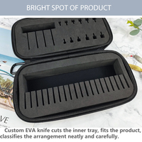 Étui de rangement portable en EVA avec fermeture éclair pour hameçons, antichoc, étanche, rigide, pour leurres de pêche, hameçons triples et paillettes, usage spécial