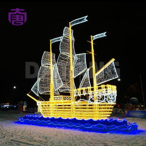 Luces Decorativas LED con Motivo de Vehículos Navideños en 3D para Marinas, Parques Costeros, Paseos Marítimos, Puntos de Referencia Nocturnos - Product Image 6