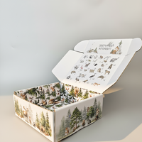 Échantillon gratuit, boîte en carton ondulé épais pliable et recyclable, boîte en carton personnalisée, boîte cadeau de Noël, boîte d'expédition pour jouets, boîte d'emballage