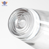 Bouteilles en verre élégantes à col long de 500 ml, personnalisées et luxueuses, pour spiritueux, bouteille unique en forme de larme pour whisky, vodka, avec bouchon